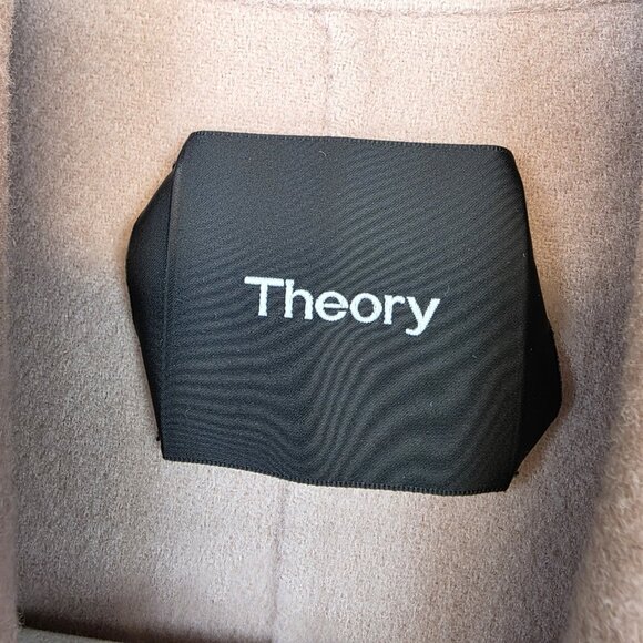 Theory Jacket Womens Petite P Pink Wool Cashmere Belted Open Front 3/4 Sleeve - Picture 2 of 15